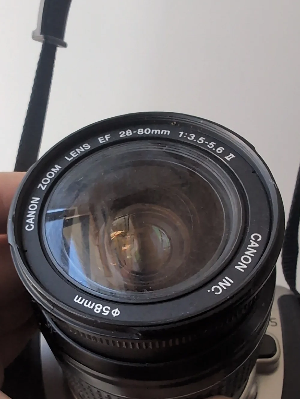 Vintage Canon Silver and Black Camera with Zoom Lens